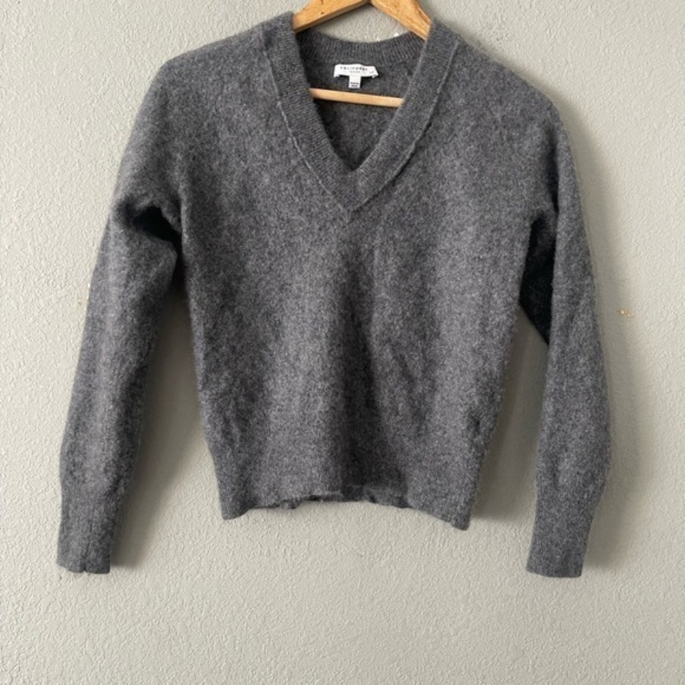 Equipment Gray V-Neck Cashmere Sweater